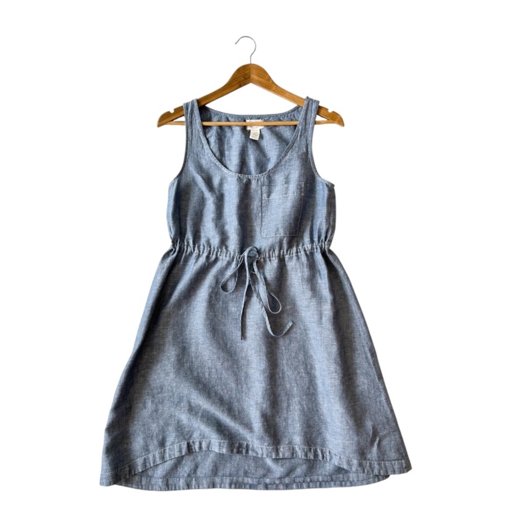 Levi’s Scoop Neck Linen Cotton Blue Sleeveless Dress